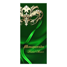 Invitación nupcial de la ducha del verde de la mas