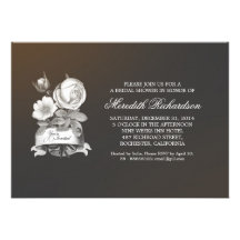 invitación nupcial de la ducha del vintage elegant