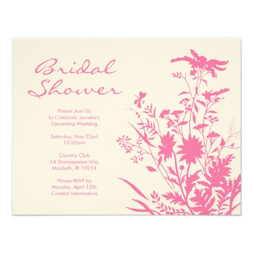 Invitación nupcial de la ducha del Wildflower