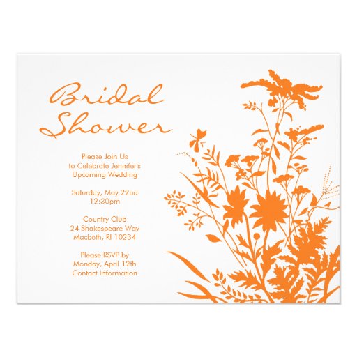Invitación nupcial de la ducha del Wildflower