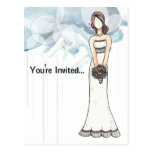 Invitación nupcial de la ducha postal