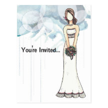 Invitación nupcial de la ducha postal