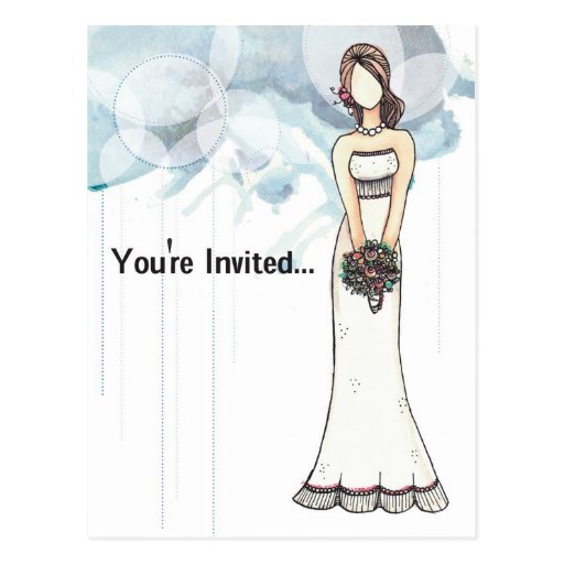 Invitación nupcial de la ducha postal