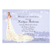 Invitación nupcial de la lavanda de la ducha de la