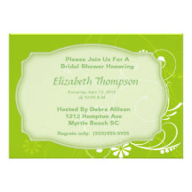 Invitación nupcial del fiesta de ducha