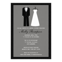 Invitación nupcial elegante de la ducha