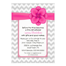 Invitación nupcial elegante de la ducha de Chevron