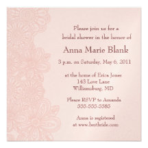 Invitación nupcial floral de la ducha - coral trém