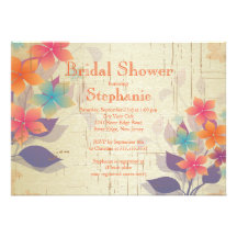 Invitación nupcial floral de la ducha de la caída 