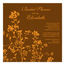 Invitación nupcial floral de la ducha de la caída 