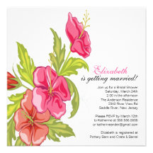 Invitación nupcial floral de la ducha de la primav