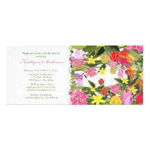 Invitación nupcial floral de la ducha de la primav