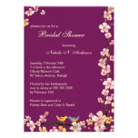 Invitación nupcial floral de la ducha de los pájar