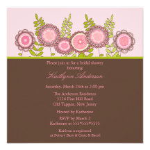 Invitación nupcial floral de moda de la ducha