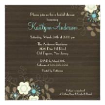 Invitación nupcial floral de moda de la ducha de B