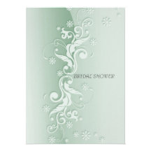 Invitación nupcial floral moderna verde de la duch