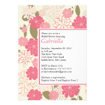 Invitación nupcial floral rosada moderna de la duc