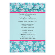 Invitación nupcial floral tropical de la ducha