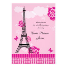 Invitación nupcial francesa de la ducha de la torr