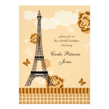 Invitación nupcial francesa de la ducha de la torr