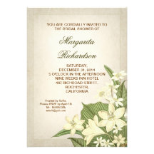 invitación nupcial hermosa de la ducha de lirios