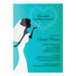 Invitación nupcial moderna de la ducha de la novia