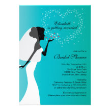 Invitación nupcial moderna de la ducha de la novia