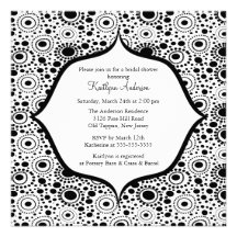 Invitación nupcial negra y blanca moderna de la du