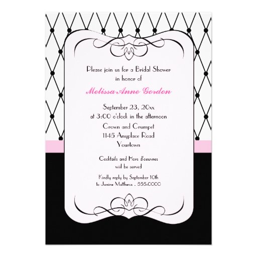 Invitación nupcial parisiense rosada de la ducha