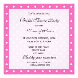 Invitación nupcial rosada de la ducha