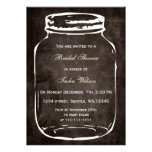 invitación nupcial rústica de la ducha del tarro d invitaciones