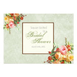 Invitación nupcial subió vintage de la ducha de lo