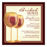 Invitación nupcial temática de la ducha del vino e