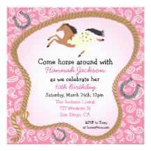 Invitación occidental del fiesta del caballo de la