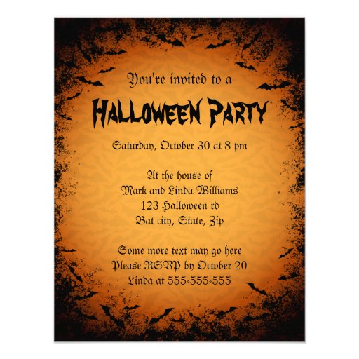 Invitación oscura del fiesta de Halloween del marc