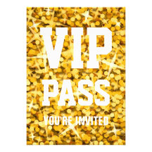 Invitación PASO del VIP" del "oro" del Glitz del "