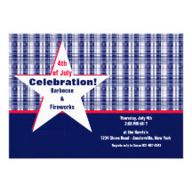 Invitación patriótica de la estrella americana