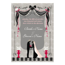 Invitación personalizada boda elegante del damasco