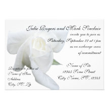 Invitación personalizada boda formal del rosa blan