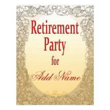 Invitación personalizada del fiesta de retiro