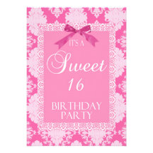 Invitación personalizada del fiesta del dulce 16
