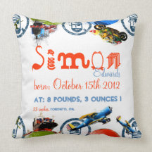 Invitación personalizada/linda del nacimiento almohadas