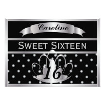 Invitación-Personalizar real del dulce dieciséis d
