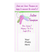 Invitación Photocard del bebé Tarjeta Fotografica