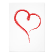 Invitación pintada del corazón