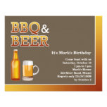 Invitación plana del cumpleaños del Bbq y de la ce