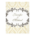 Invitación poner crema del boda del damasco
