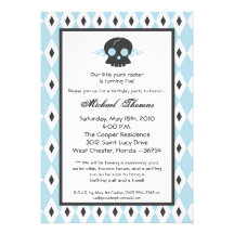 invitación punky de la fiesta de cumpleaños del cr