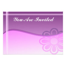 Invitación púrpura de la flor