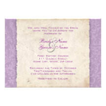Invitación púrpura del boda del país de la lavanda